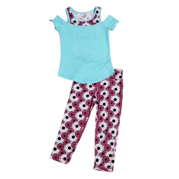 Zelos Kids Girl's 2 PC Top & Leggings Outfit S 7/8 - Picture 1 of 7
